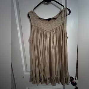 Tan sleeveless shirt